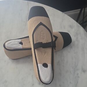 Vivaia Margot Mary Jane, Nude Peach/Black, Size EU40